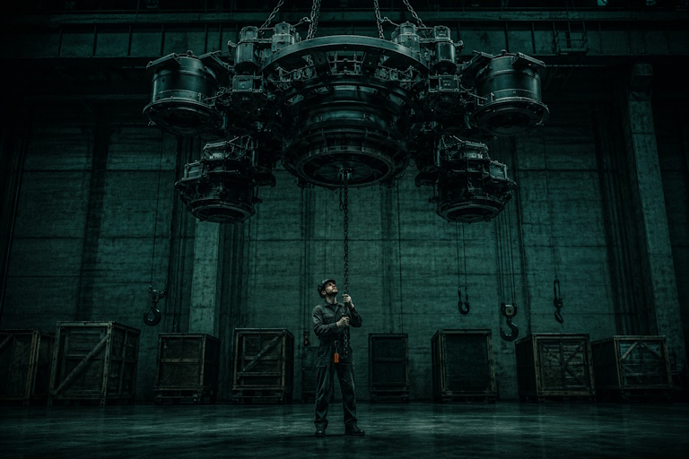 An engineer alone bears the full weight of building AI in-house, with supplier crates left unused behind.