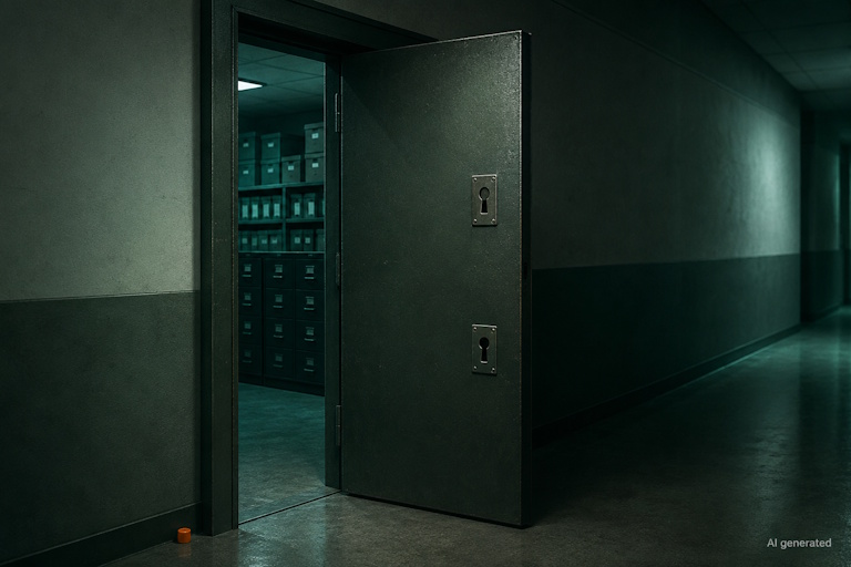 AI generated image - a door with two separate keyholes, illustrating data sovereignty and third-country access to EU data.
